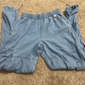 Blue cargo pants with pockets size medium